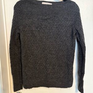 LOFT Charcoal Crew Neck Sweater